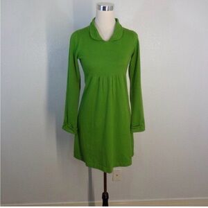 Tyler Boe S Grass Green Long Sleeve Dress Cashmere Cotton Preppy Spring Crew